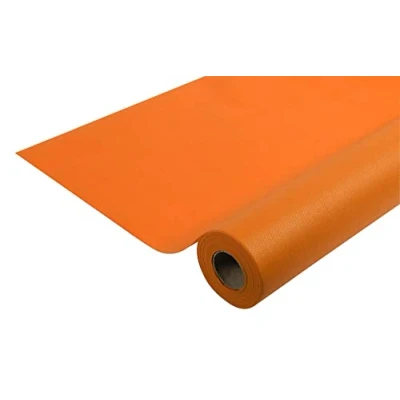 Afbeelding van Pro tafelkleed Ref. R782543I wegwerptafelkleed uit Spunbond rol met 25 m lengte x 1,20 breedte kleur oranje materiaal scheurvast, waterafstotend en afwasbaar