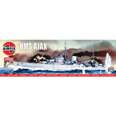 Afbeelding van 1:600 Airfix 03204V HMS Ajax Light cruiser Leander class Vintage Classics Plastic Modelbouwpakket