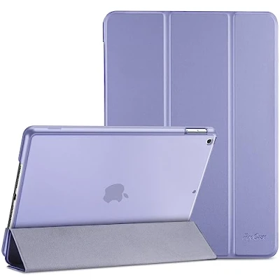 Afbeelding van ProCase voor iPad 9e Generatie 2021/iPad 8e 2020/iPad 7e 2019 Hoesje, Cover 10.2 Case Lichtpaars