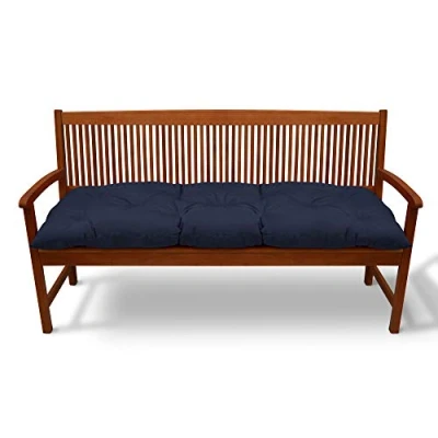 Afbeelding van Beautissu Bankkussen Flair BK Zitkussen Tuinkussen 150x50x8 cm donker blauw kussen voor tuinbank