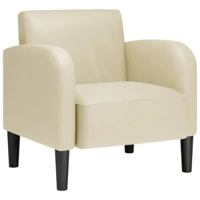 Afbeelding van Fauteuil met armleuningen 54 cm kunstleer crmekleurig