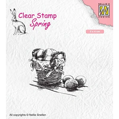 Afbeelding van Nellies Choice Clearstempel lente, paaseieren SPCS012 50x40mm (02 20)