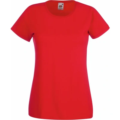Afbeelding van Fruit Of The Loom Dames / Vrouwen Damens Fit Valueweight T shirt met korte mouwen (Rood) Maat XS