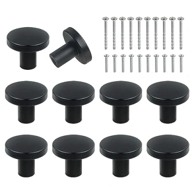 Afbeelding van Kastknoppen, 10 stuks meubelknoppen rond, ladeknoppen, kastgrepen, deurknoppen, ladegrepen, voor kledingkast, keukenkast, commodes, laden, knoppen, handgrepen