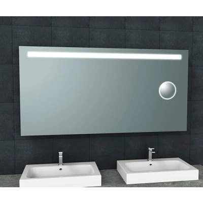 Afbeelding van Wiesbaden Tigris spiegel rechthoek met LED en scheerspiegel 160 x 80 cm