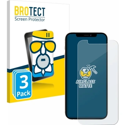 Afbeelding van BROTECT Screenprotector voor Apple iPhone 12 / Pro Folie Beschermfolie Beschermglas matte (3 Stuks)