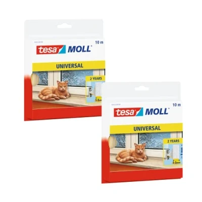 Afbeelding van tesa UNIVERSAL 05412 00500 00 Afdichtingstape Wit (l x b) 10 m 9 mm 2 stuk(s)