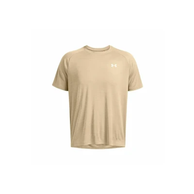 Afbeelding van Under Armour TECH Textured Tshirt basic, Heren, Maat: XXL, Beige