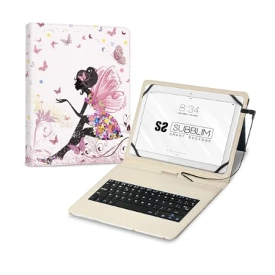 Afbeelding van Bluetooth toetsenbord met tablethouder Subblim SUBKT1 USB052 Qwerty Spaans Multicolour