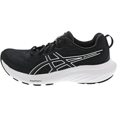 Afbeelding van Asics Gelcontend 9 Hardloopschoenen neutraal, Heren, Maat: 40.5, Black/white Textiel/ synthetisch