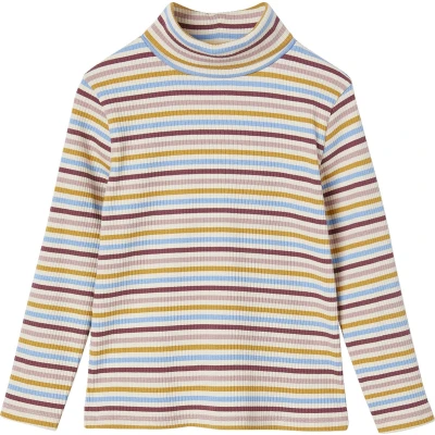 Afbeelding van Vertbaudet T shirt met rolkraag van ribstof meisjes