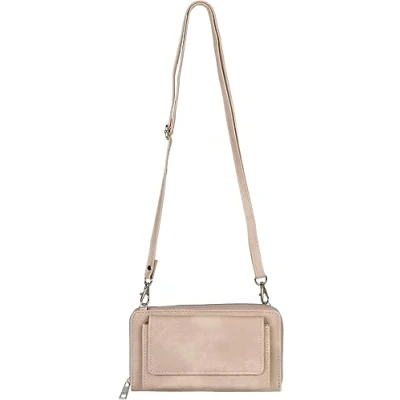 Afbeelding van styleBREAKER Dames mobiele telefoon portemonnee met ritssluiting en schouderriem, schoudertas, telefoontas, crossbag 02040157, taupe, Eén maat, modern