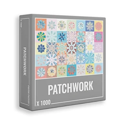 Afbeelding van Cloudberries Patchwork Hoogwaardige Legpuzzel met 1000 Stukjes voor Volwassneen, een Leuk Lappendeken vol Kleurrijke Onderdelen. Gemaakt in Europa.