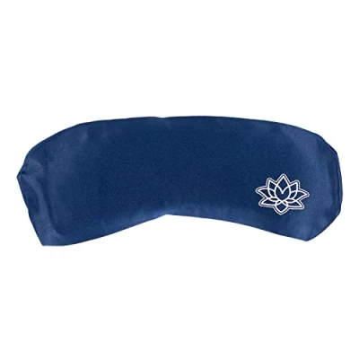 Afbeelding van Bodhi Soft Eye Pillow with Lavender Flax Seed Filling for Yoga, Relaxation &amp; Meditation Made of Mako Satin or Modal Available in Multiple Colours (Mako Satin, Dark Blue)