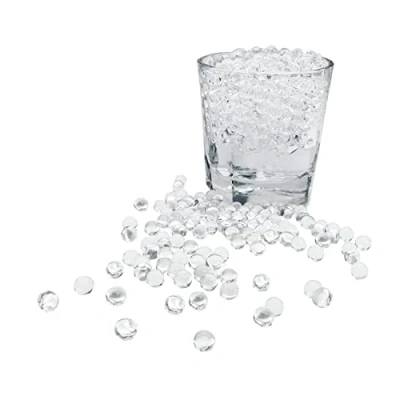 Afbeelding van KONFEN Waterkralen, 20000 stuks, watergel, grond, heldere waterballen, gelei kristallen, gelbal, waterabsorberende kralen voor vazen, 100 g 7 8 mm waterbollen vaasvullers woondecoraties (helder)