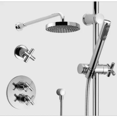 Afbeelding van Huber Suite Inbouw Doucheset met glijstangset 912ST01HCR
