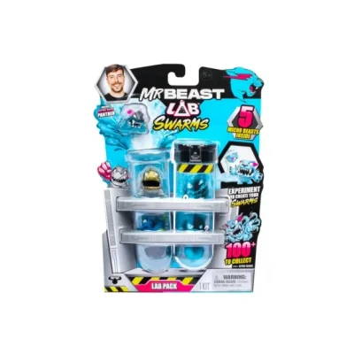 Afbeelding van MrBeast Lab Swarms Pack, experimenteer door water toe te voegen, de reageerbuis schudden en vijf x 1 inch thema zwermen verzamelfiguren onthullen, meer dan 100 om verzamelen