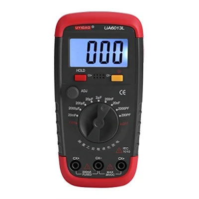 Afbeelding van digitale capaciteitsmeter, condensator Pro tester 0,1 pF 20.000 uF met LCD achtergrondverlichting Max