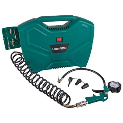 Afbeelding van VONROC Draagbare compressor 1100W 8 bar Olievrij Incl. 11 accessoires