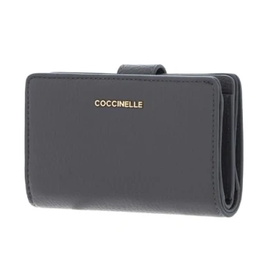 Afbeelding van Coccinelle Metallic Soft middelgrote portemonnee voor dames, Grafiet, Eén maat