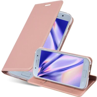 Afbeelding van Cadorabo Hoesje geschikt voor Samsung Galaxy A5 2017 in CLASSY ROSE GOUD Beschermhoes met magnetische sluiting, standfunctie en kaartvakje Book Case Cover Etui