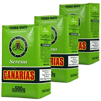 Afbeelding van Canarias Yerba Mate Thee Serena 1.5kg (500g x 3) + Gift Sample (40g):Rijk aan antioxidanten en vitamines, versnelt de stofwisseling, suikervrij Uruguay