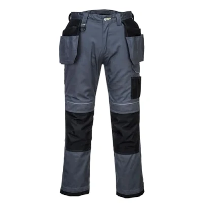 Afbeelding van Portwest pw3 holster werkbroek t602 Grijs + gratis kniestukken Maat 42/ EU: 58 / FR: 52