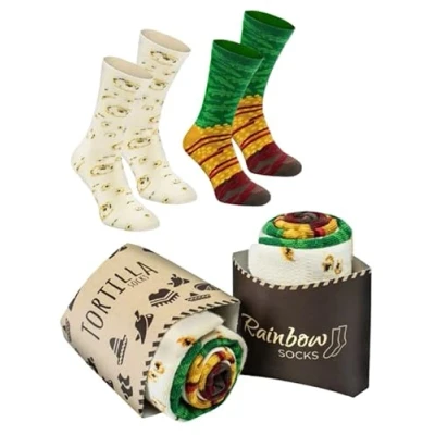 Afbeelding van Rainbow Socks Man Vrouw Originele Sokken Wrap 2 Paar Maat EU 36 40