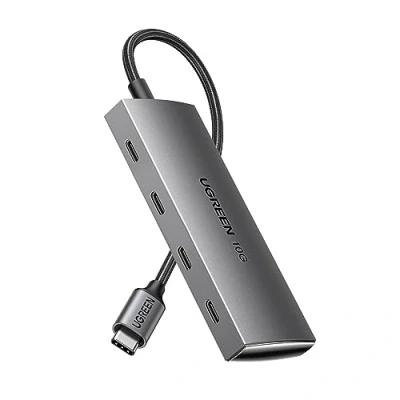 Afbeelding van UGREEN USB C Hub 10Gbps, 4 poorts 3.2 adapter met poorten, High Speed ​​​​USB Multiport Splitter voor MacBook Pro, iMac, iPad Chromebook, Galaxy S23 en meer