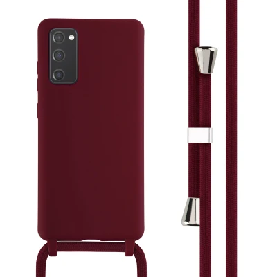 Afbeelding van Samsung Galaxy S20 FE Hoesje Siliconen en TPU (zacht) iMoshion Softcase/Koordhoesje/Backcover Donkerrood Telefoonhoesje