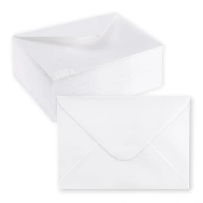 Afbeelding van Florence Enveloppen, 16,2 x 11,4 cm, wit, 100 stuks, 120 g/m², zelfklevende enveloppen voor bruiloftsfeest, ansichtkaarten, uitnodigingen, wenskaarten