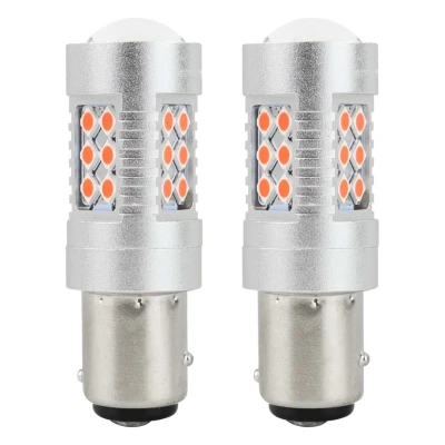 Afbeelding van ROOD BAY15D CANBUS LED 24SMD 3030 12 / 24V