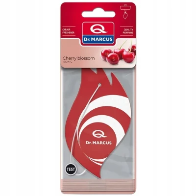 Afbeelding van Dr. Marcus Sonic Cherry Blossom auto geurhanger tot 49 dagen geurverspreiding Exclusieve neutrafresh technologie Luchtverfrisser 15 Gram