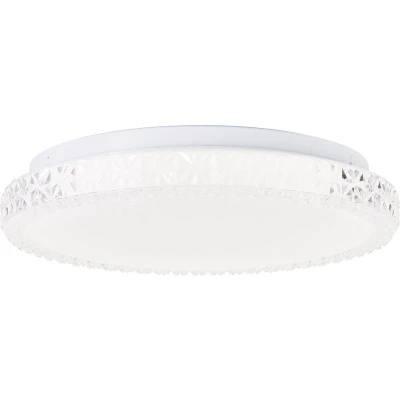 Afbeelding van Brilliant lamp Dasie LED plafondlamp 29,5cm wit metaal/glas 12 W geïntegreerd