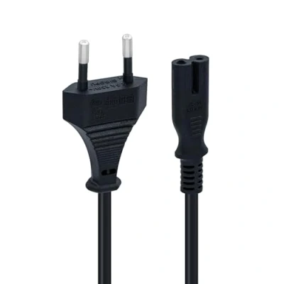 Afbeelding van Mcbazel 1,5 m zwart netsnoer, eurostekker C7 2 polige netsnoer voor PS5 / PS4 PS3 Xbox serie X/S