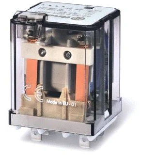 Afbeelding van Finder vermogensrelais voet faston 187 2 maakcontacten 16 a 250vac spoel 24vdc contact agsno2 met blaasmagneet 62 32 9 024 4800