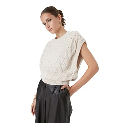 Afbeelding van Trendyol TWOAW21BZ0447 Sweater, Stone, M Dames, Steen,