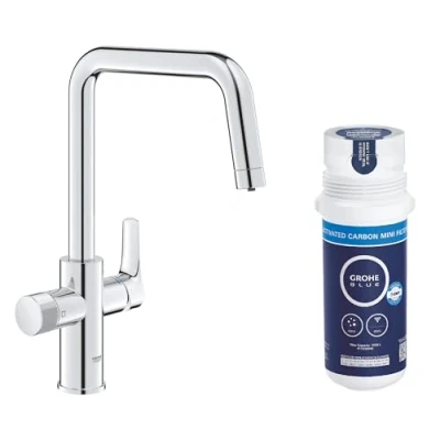 Afbeelding van Grohe blue pure start keukenmengkraan met filterfuncite en u uitloop chroom 30596000