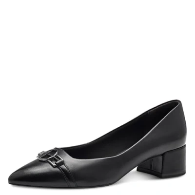 Afbeelding van Tamaris Dames 1 22313 43 Pumps, zwart leder, 42 EU