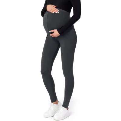 Afbeelding van BE Mammy Leggings 02 Dames Zwangerschapsleggings Lang Viscose Elasthan Grafiet 4XL