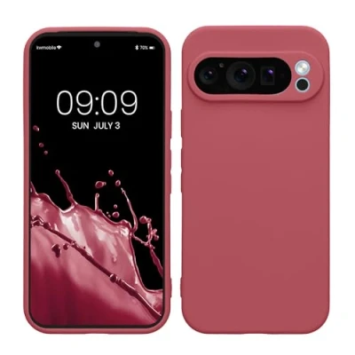 Afbeelding van kwmobile telefoonhoesje geschikt voor Google Pixel 9 Pro Hoesje smartphone Precisie camera uitsnede In donkerroze
