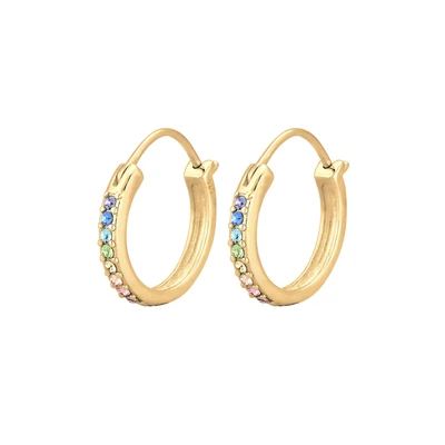 Afbeelding van Elli Regenbogen Kristalle Oorbellen goldcoloured, Dames, Maat: One Size, Gold coloured