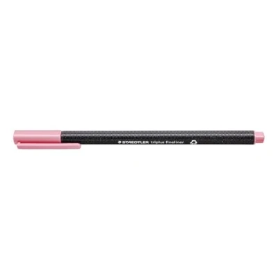 Afbeelding van Staedtler 334 21 Triplus Fineliner (driehoekig, superfijne, metalen punt, lijnbreedte ca. 0,3 mm, 10 stuks) lichtroze