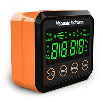 Afbeelding van Mecurate digitale hoekmeter en gradenboog, nauwkeurige meting hoekzoeker tool met LCD achtergrondverlichting voor houtbewerking gebouw