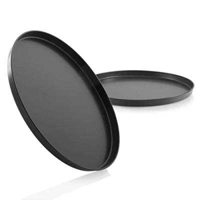 Afbeelding van Grizzly pizzaplaten rond 28 cm, set van 2, antiaanbaklaag, bakplaat rond, veelzijdig, Made in Germany