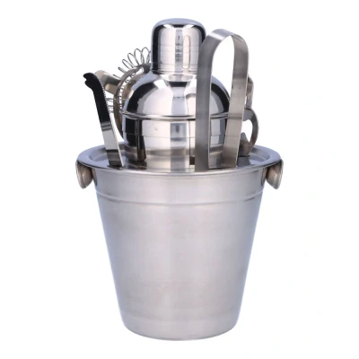 Afbeelding van Barset met Cocktailshaker RVS 6 delig