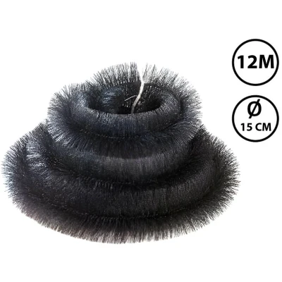 Afbeelding van JONSKA Birdblocker 12 meter ø15 cm Dakgoot Egel / Gootborstel Dakgootbescherming Bird Blocker Vogelwering voor Zonnepanelen