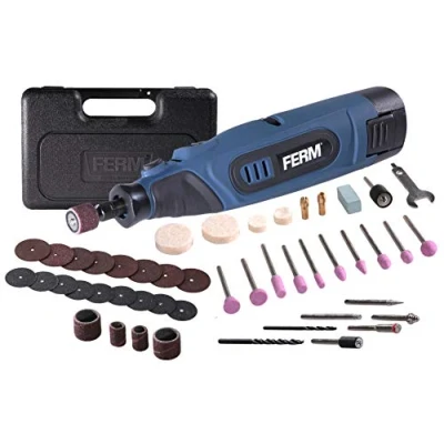 Afbeelding van FERM CTM1016 Accu Combitool Roterende Multitool 12V 1.5Ah Li Ion Variabele snelheid Inclusief 45 Accessoires Spansleutel Spantangen Oplader Opbergkoffer