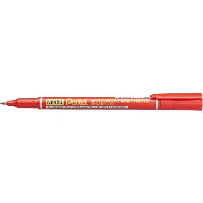 Afbeelding van Pentel NF450 B Permanente marker Extra Fijne punt 1,2mm Rood