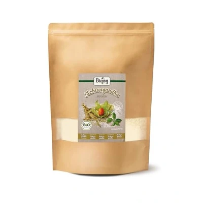 Afbeelding van Biojoy BIO Ashwagandha poeder, rauw (1 kg), gemalen ashwagandhawortel, Indiase ginseng (Withania Somnifera)